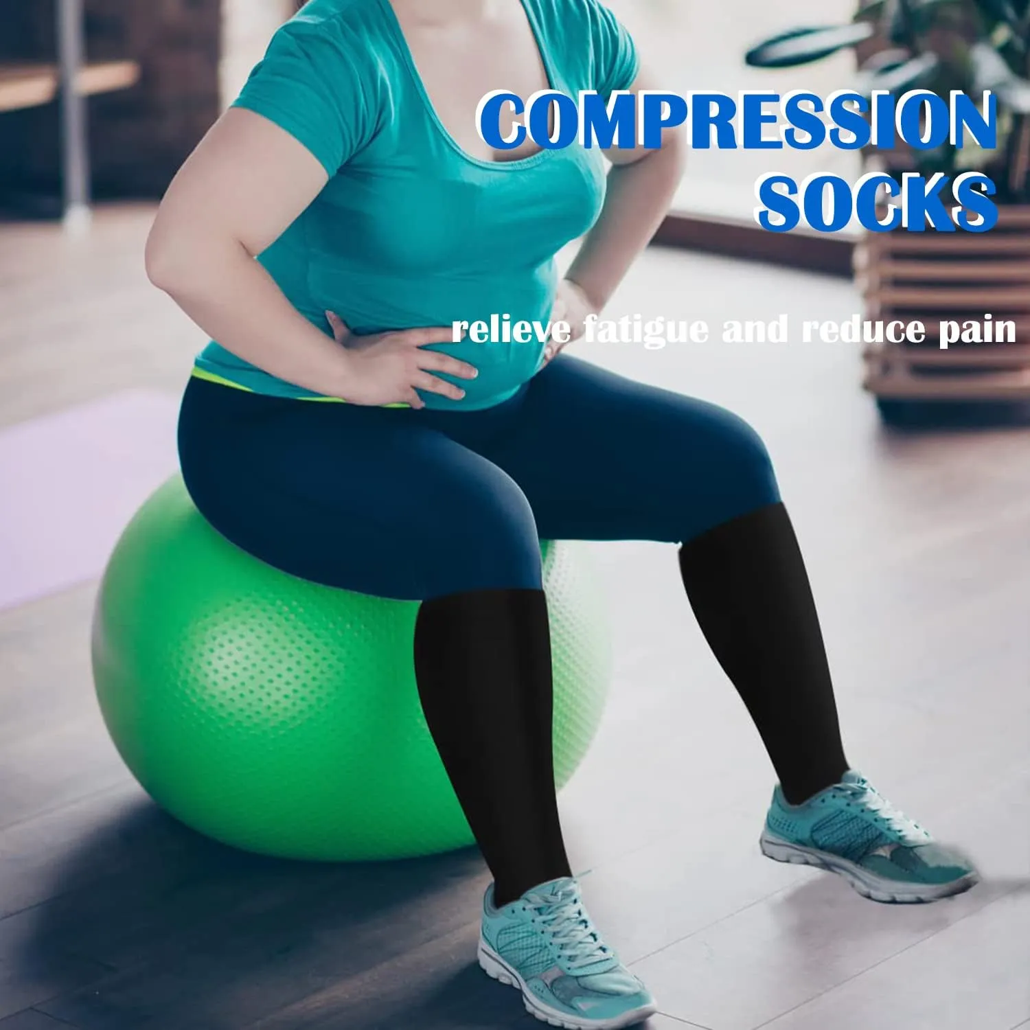 Aoliks Compression Socks for Women & Men 4 Pairs, Best Support for Nurses Running Travel
