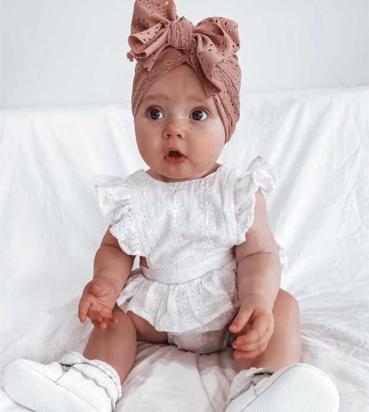 Baby Turban Newborn Baby Girl Hospital Hat Nursery Beanie Headwrap Bohemia Donuts Cap