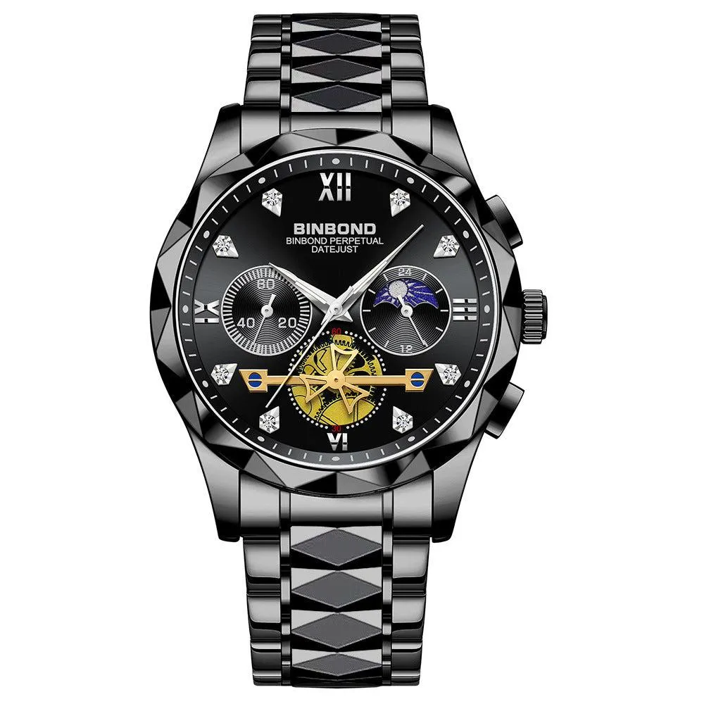 Binbond Steel Casual Multi-function Quartz Watch For Men B1236