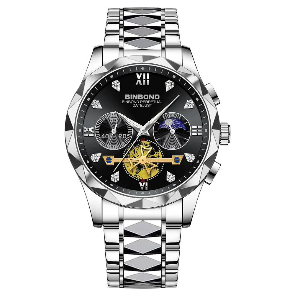 Binbond Steel Casual Multi-function Quartz Watch For Men B1236