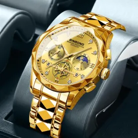 Binbond Steel Casual Multi-function Quartz Watch For Men B1236