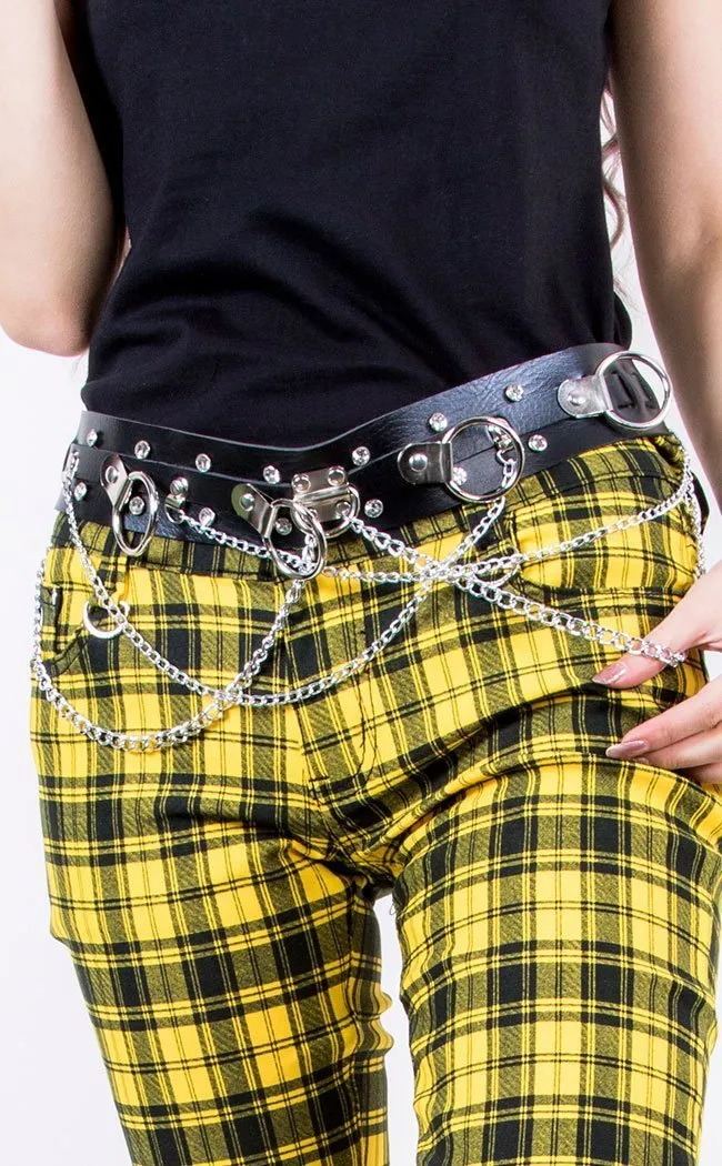 Black Metal Chain Belt