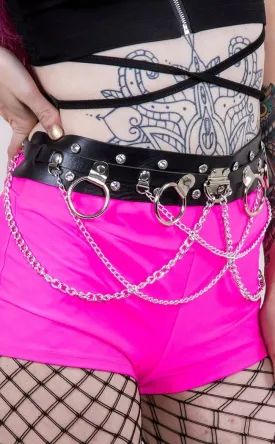 Black Metal Chain Belt