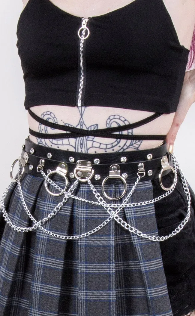 Black Metal Chain Belt