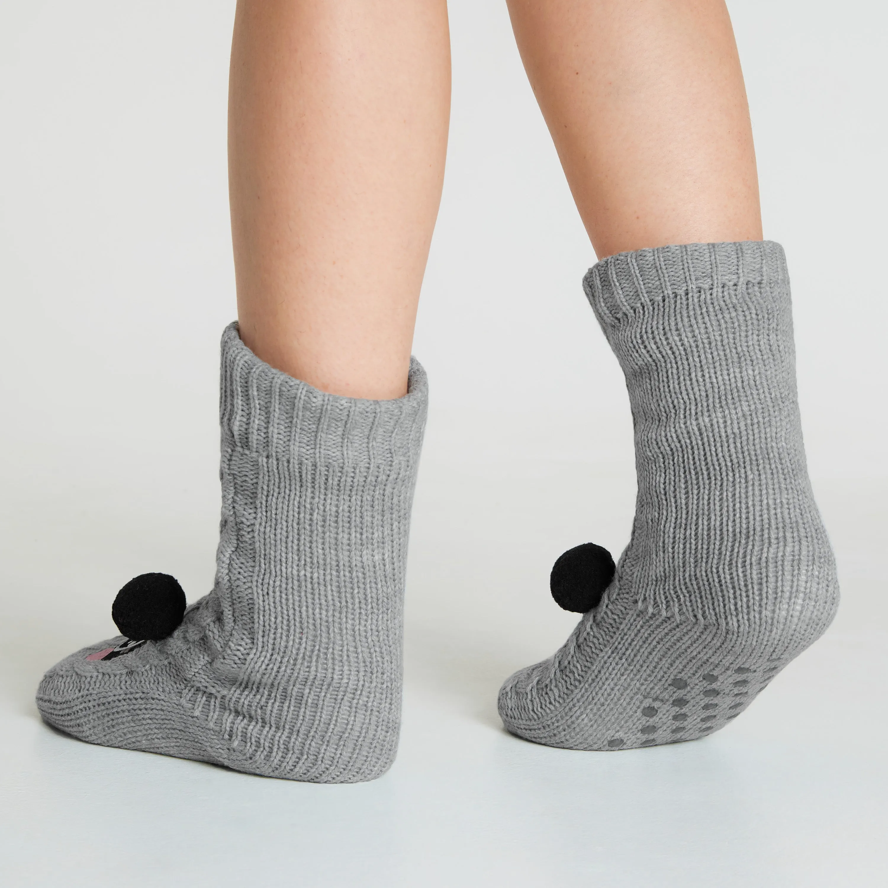 CityComfort Fluffy Socks for Women - GRAY PANDA