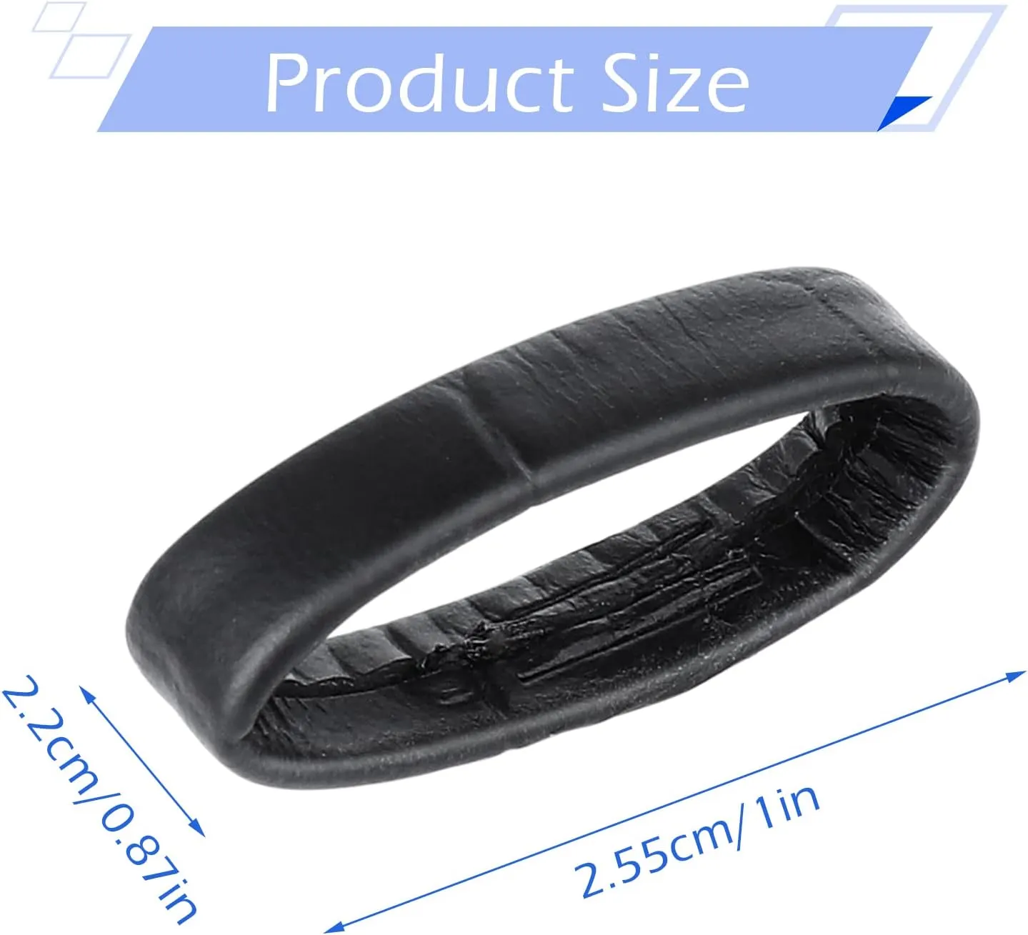 Cobee Leather Watch Band Loops, 6 Pieces Strap Replacement Loops, Band Holder, Strap Keeper, Fastener Rings