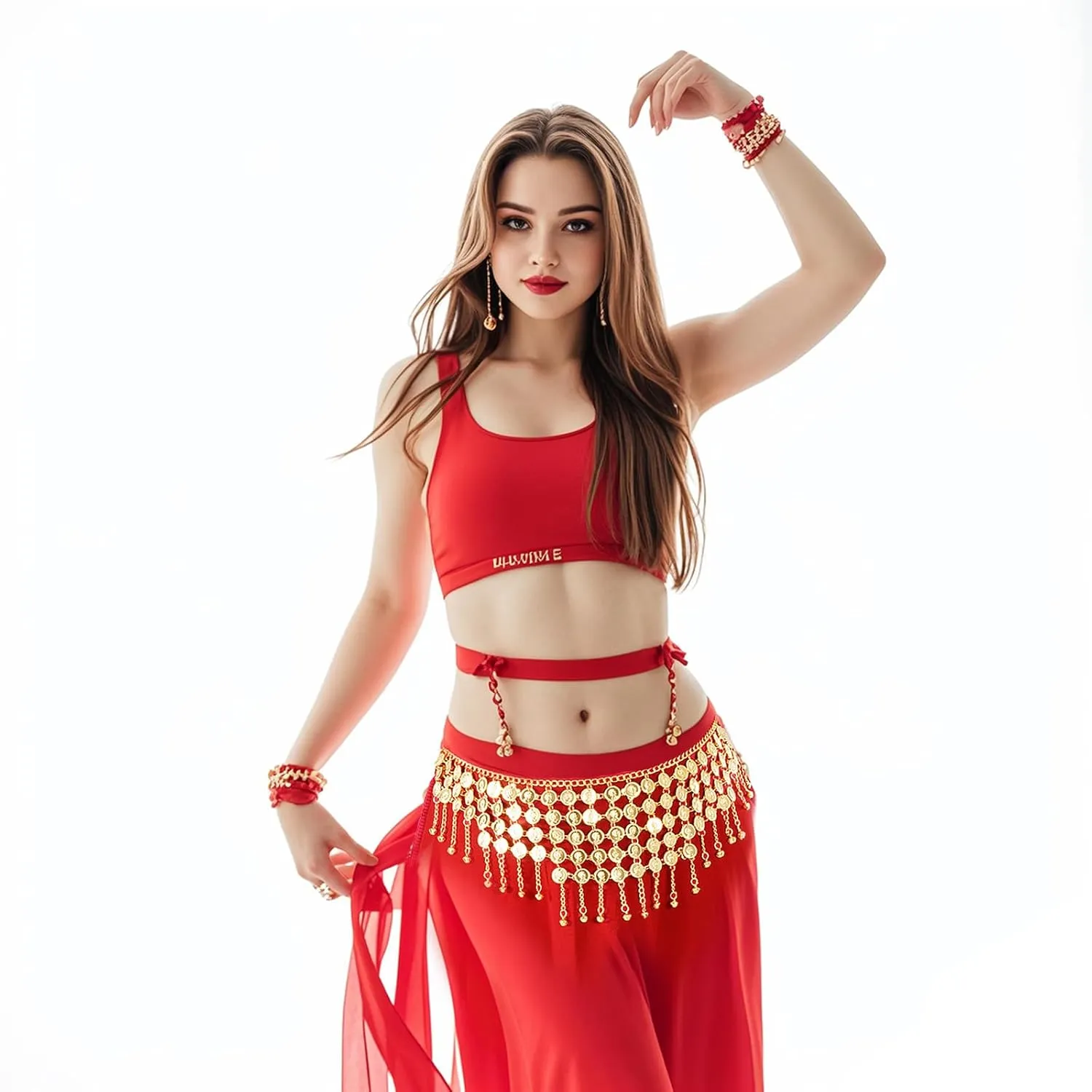Coins Belly Dance Hip Scarf Belt Belly Dancing Coins Skirts Chain Belt for Bellydance Halloween Costume Accessory