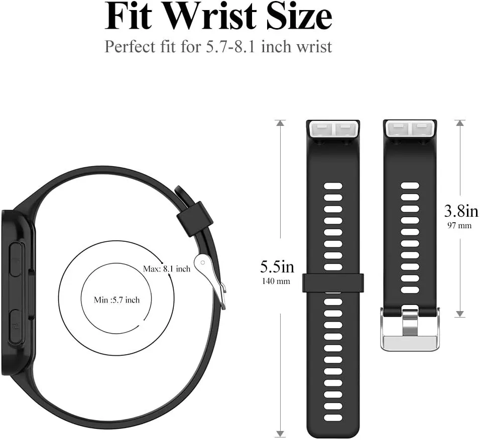 Compatible with Garmin Forerunner 35 Band,Solf Silicone Replacement Bands for Garmin Forerunner 35 Watch (Wine Red1)