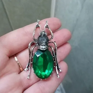 Crystal Beetle Brooches for Women Fashion Vintage Bug Brooch