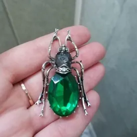 Crystal Beetle Brooches for Women Fashion Vintage Bug Brooch