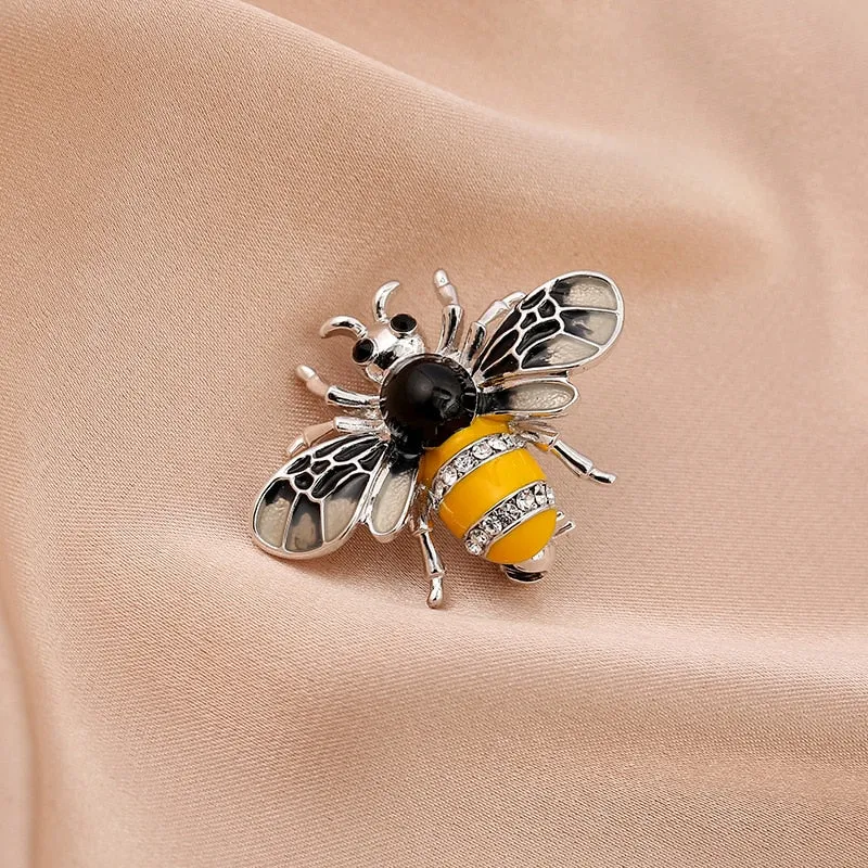 Cute Rhinestone Bee Brooch Women Party Accessories