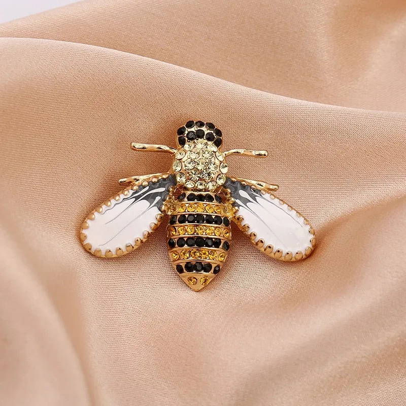 Cute Rhinestone Bee Brooch Women Party Accessories
