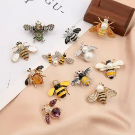 Cute Rhinestone Bee Brooch Women Party Accessories