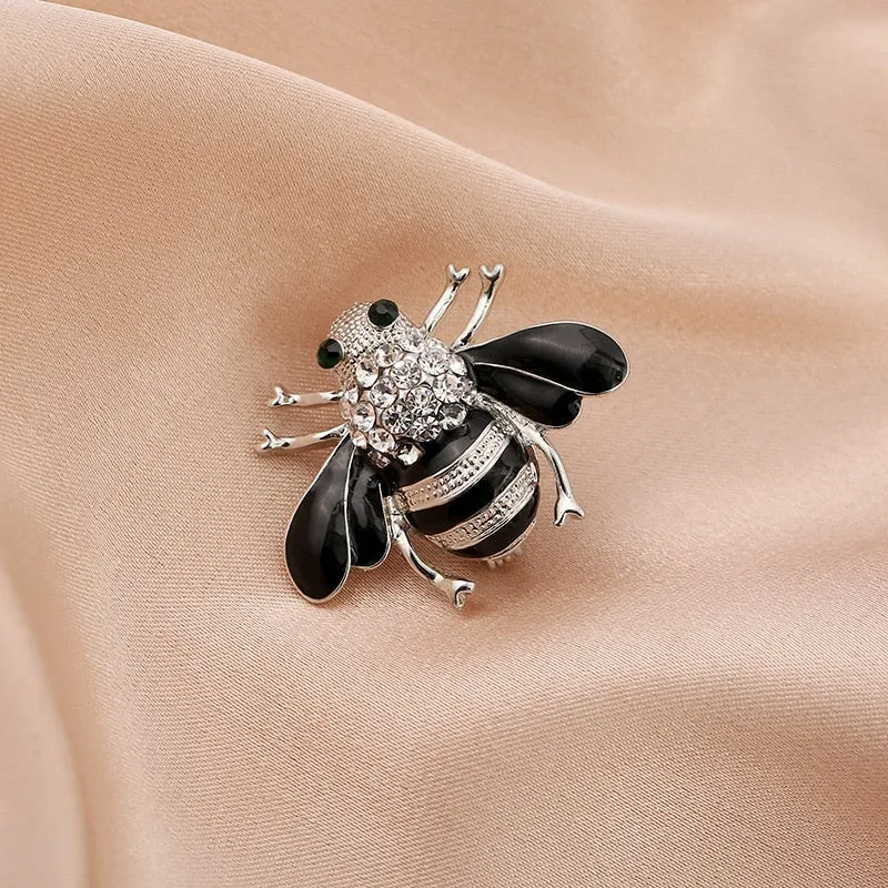 Cute Rhinestone Bee Brooch Women Party Accessories