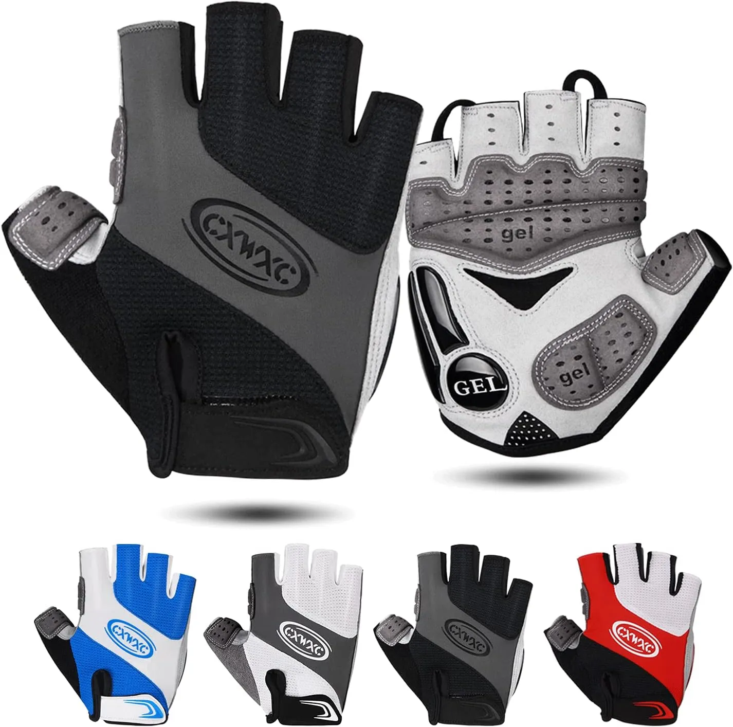 CXWXC Cycling Gloves for Men Women - Breathable Gel Road Mountain Bike Riding Gloves - Anti-Slip Bike Glove for Fitness Cycling Training Outdoor Sports