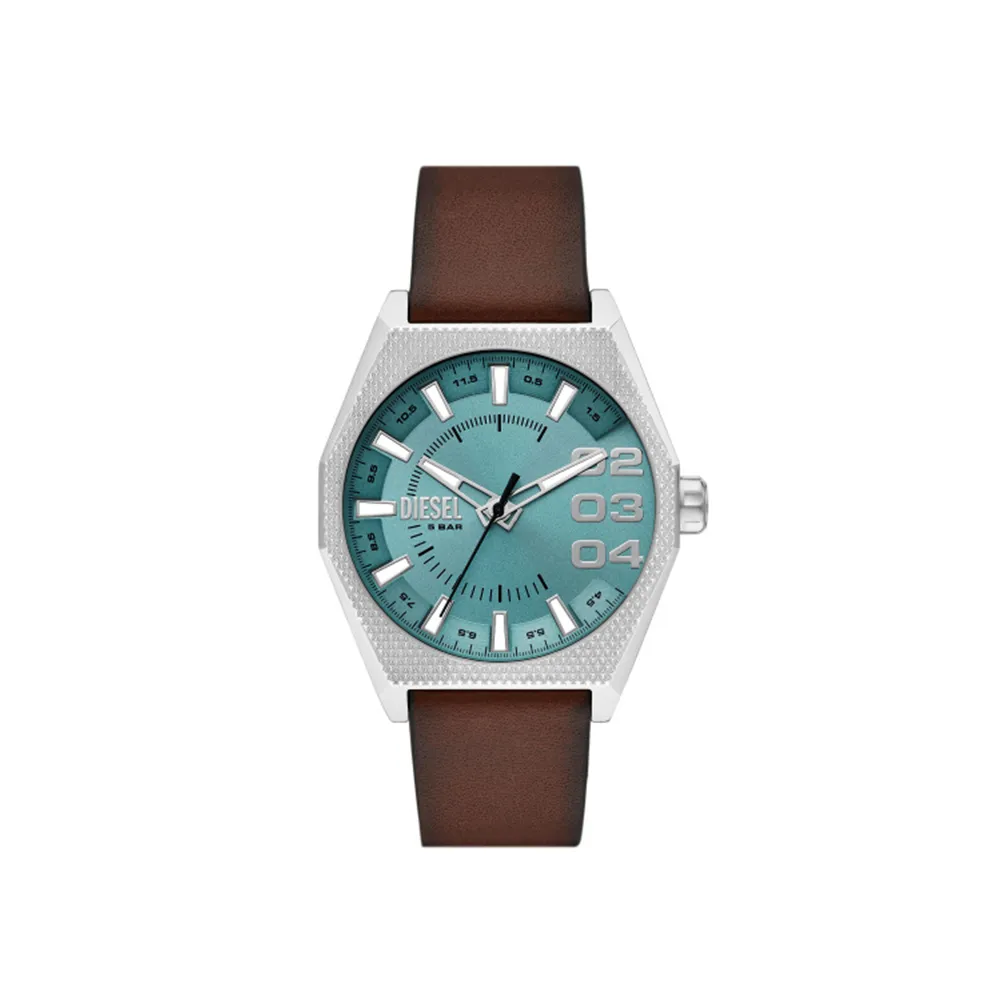 Diesel Scraper Men's Watch with Stainless Steel Bracelet or Leather Band