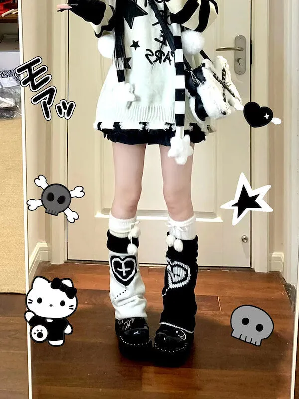 Dollette heart leg warmers