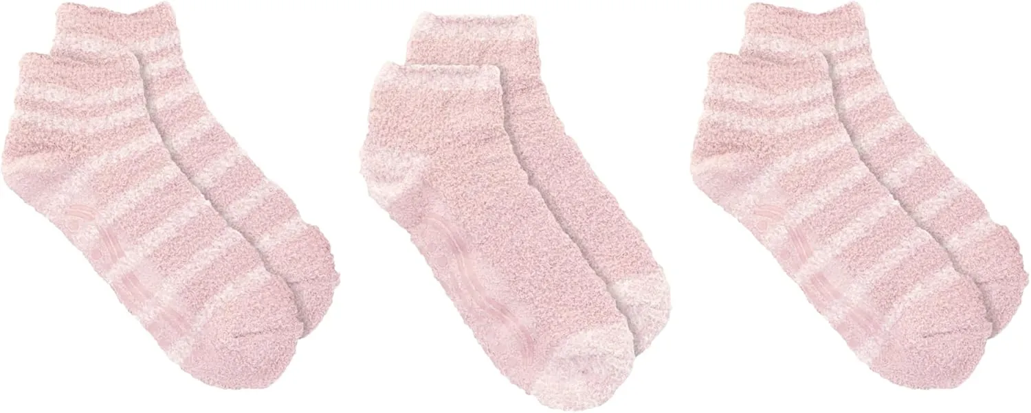 Dr. Scholl's Women's Low Cut Soothing Spa Socks-Lavender & Vitamin E Infused-2 & 3 Pairs-Bottom Grippers