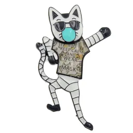 Enamel Cute Cat Brooches For Women
