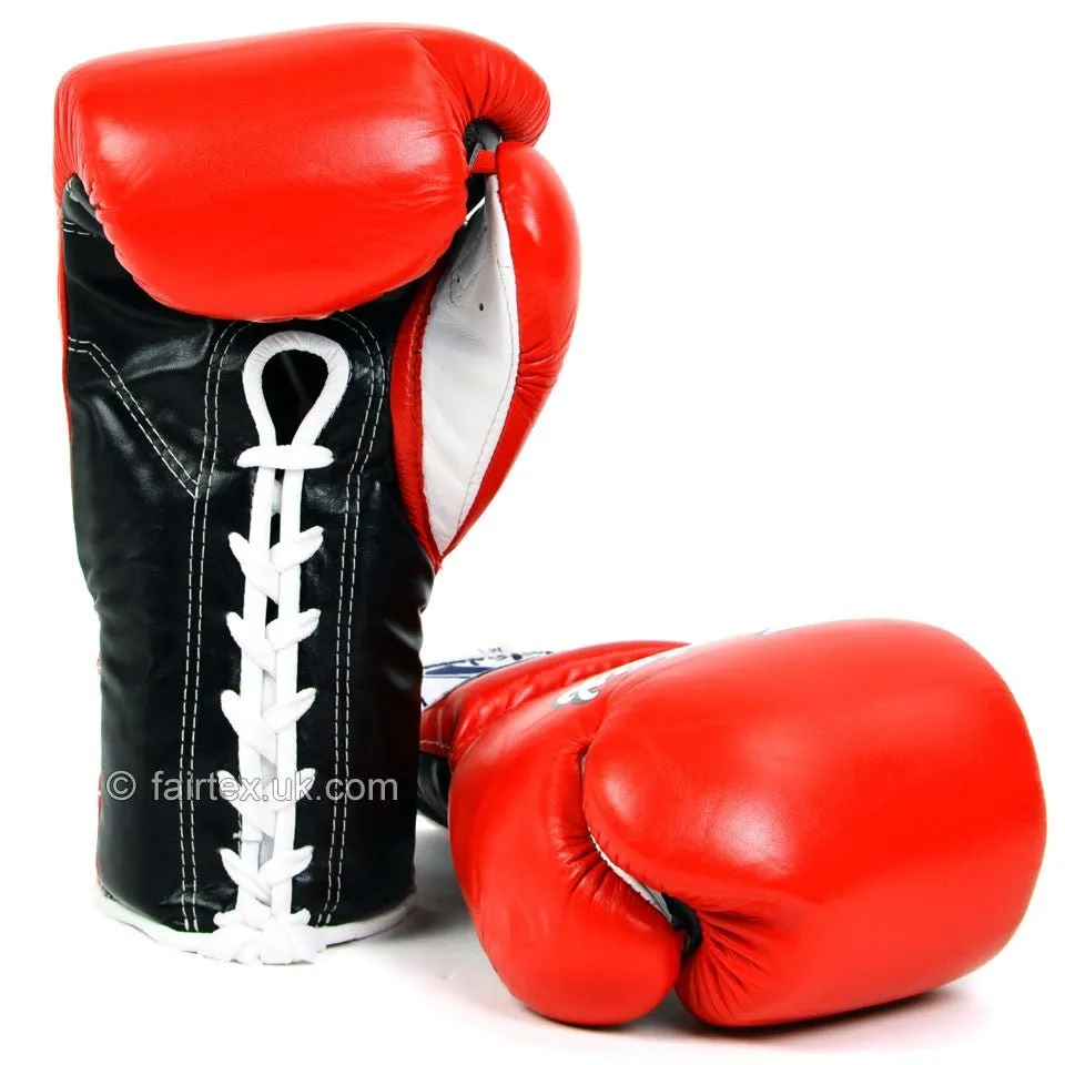 Fairtex Mexican Lace-up Gloves BGL7 - Red 12oz