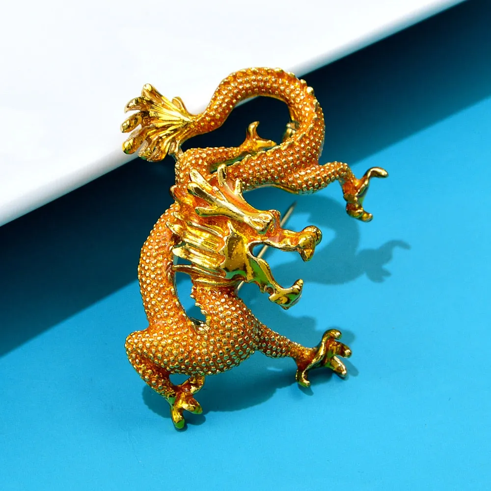 Fashion Cartoon Anime Dragon Brooches For Men