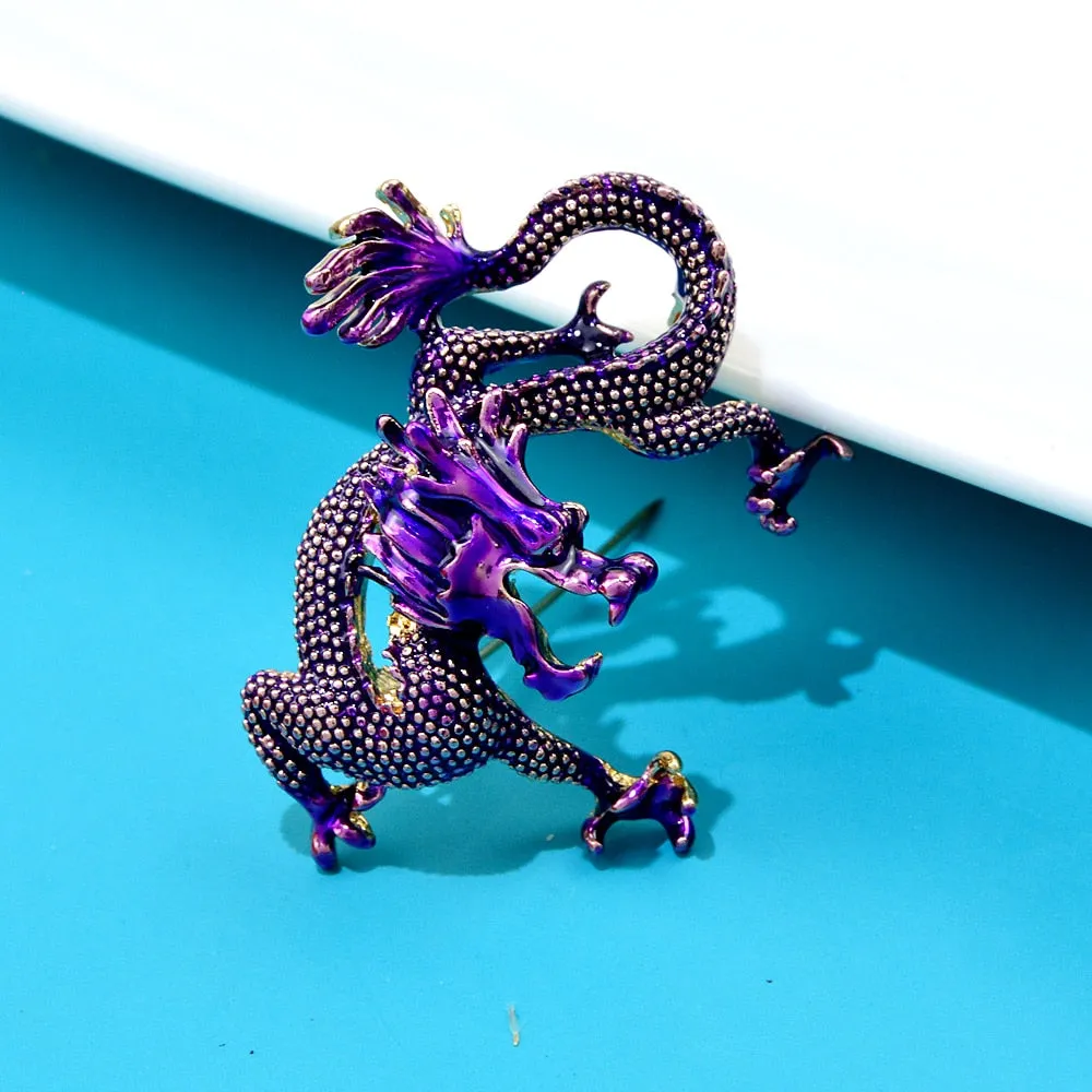Fashion Cartoon Anime Dragon Brooches For Men