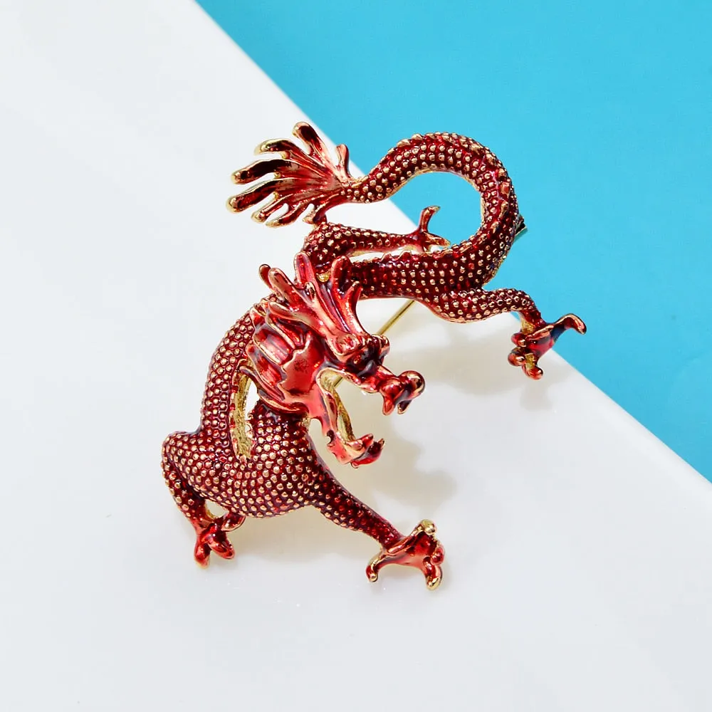 Fashion Cartoon Anime Dragon Brooches For Men