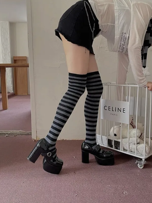 Girl candy stripe stockings