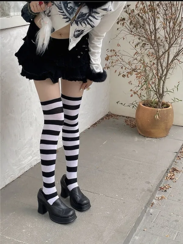 Girl candy stripe stockings