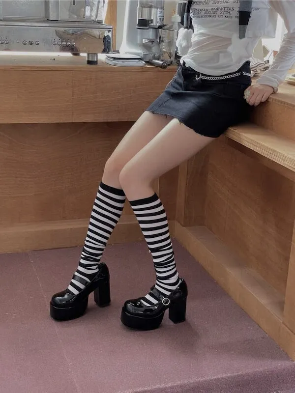 Girl candy stripe stockings