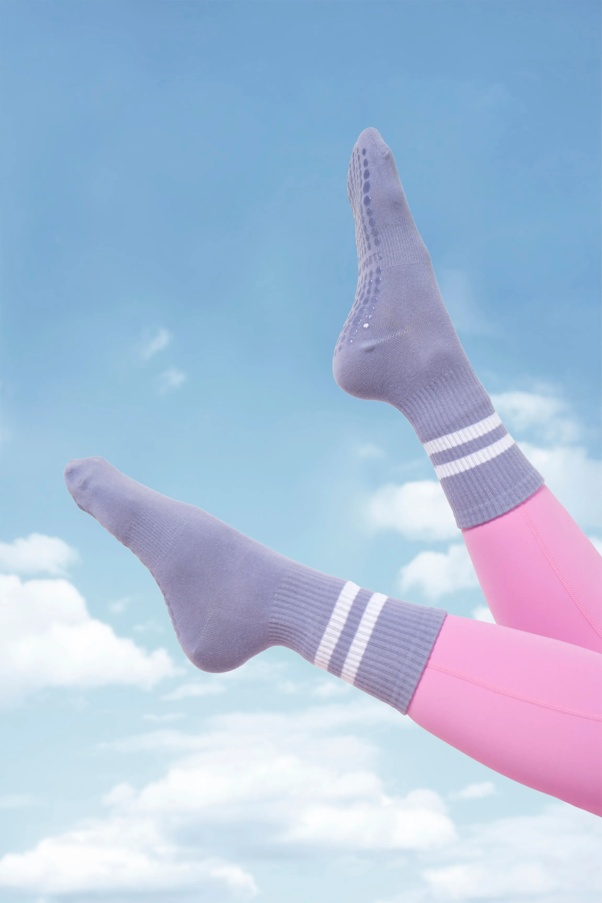 Grippy Non Slip Grip Socks (2-Pairs)