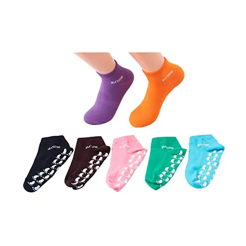 HLCYJZSD 7 Pairs Non Slip Yoga Socks for Women, Skid Slipper Socks with Grippers for Pilates Dance Ballet Trampoline