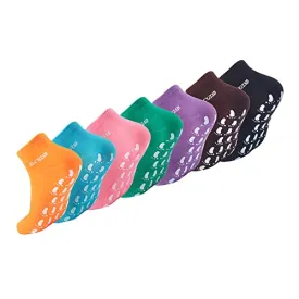 HLCYJZSD 7 Pairs Non Slip Yoga Socks for Women, Skid Slipper Socks with Grippers for Pilates Dance Ballet Trampoline