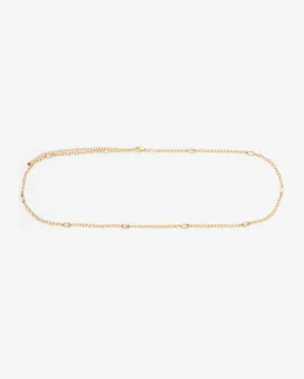 Iced Gem Waist Chain - Gold