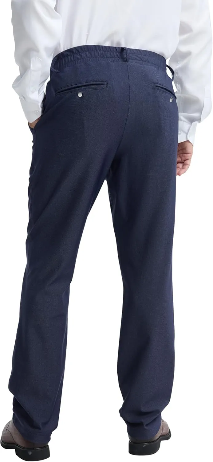 LETAOTAO Mens Elastic Waist Pants for Seniors High Stretch Expandable Waist Slacks for Elderly with Magnet Button