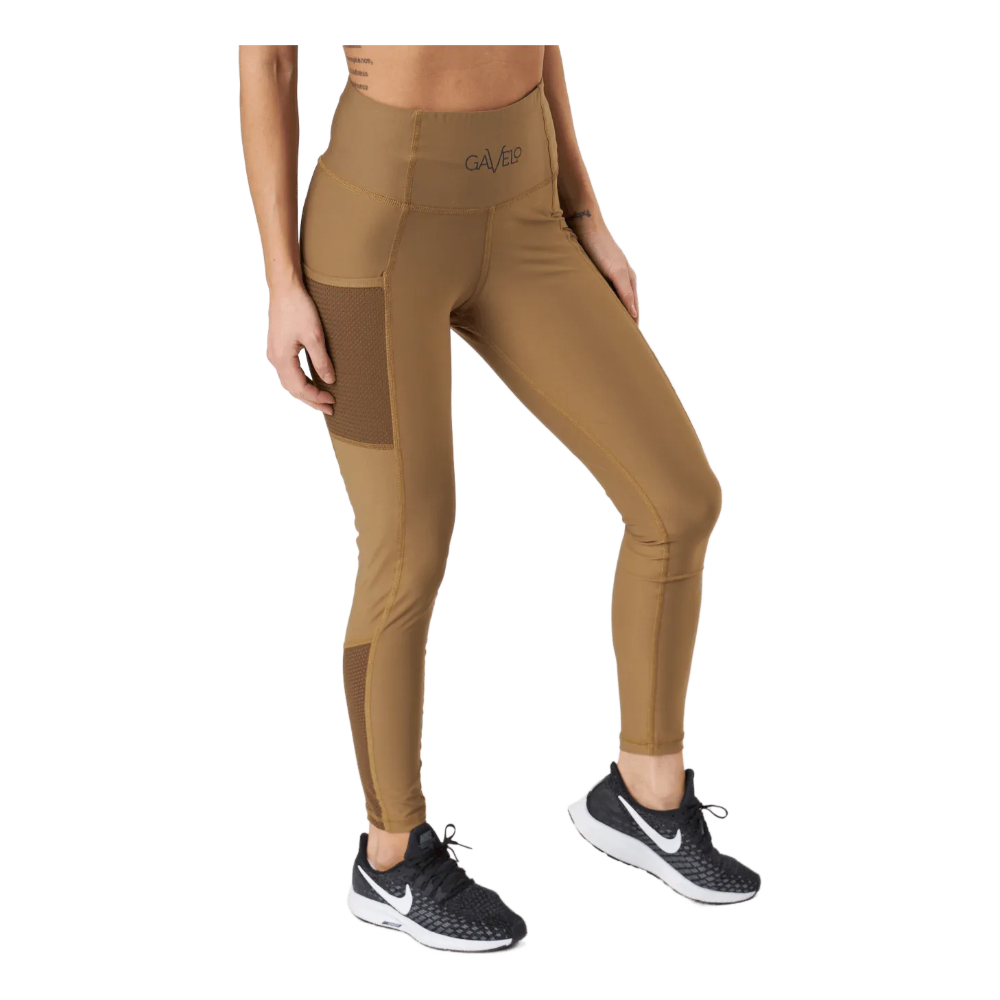 Mesh Pocket Leggings Dark Brown