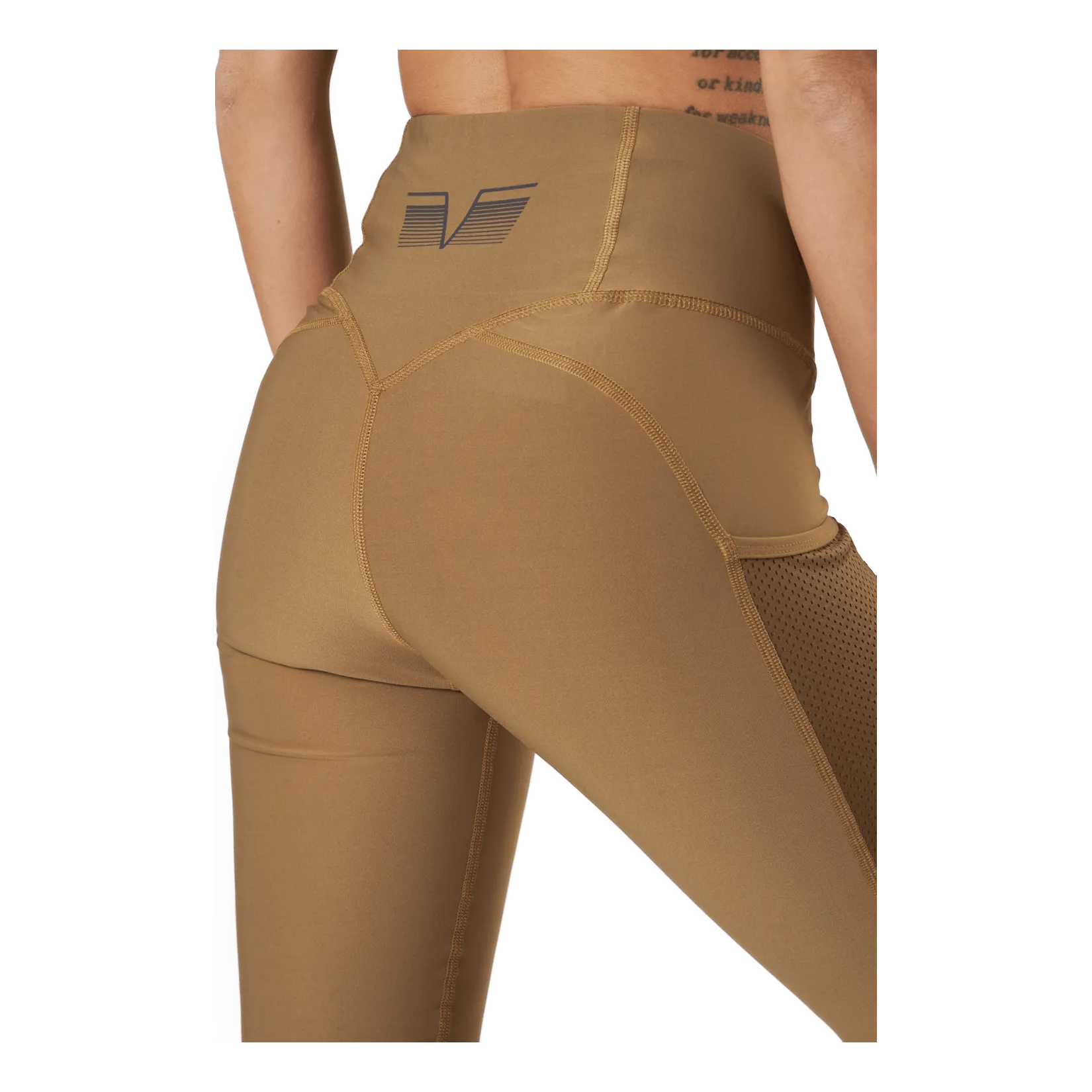 Mesh Pocket Leggings Dark Brown