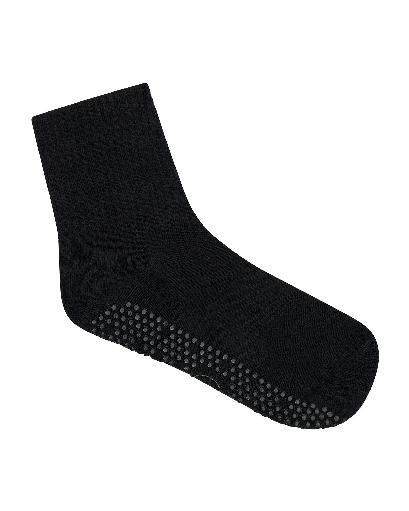 Move Active Crew Non Slip Grip Socks - Black