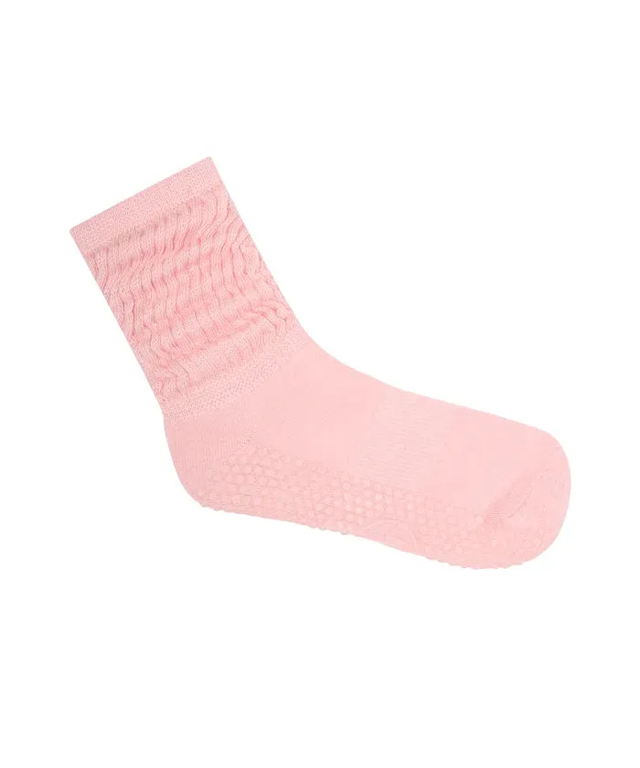 MoveActive Scrunch Non-Slip Grip Socks - Pink