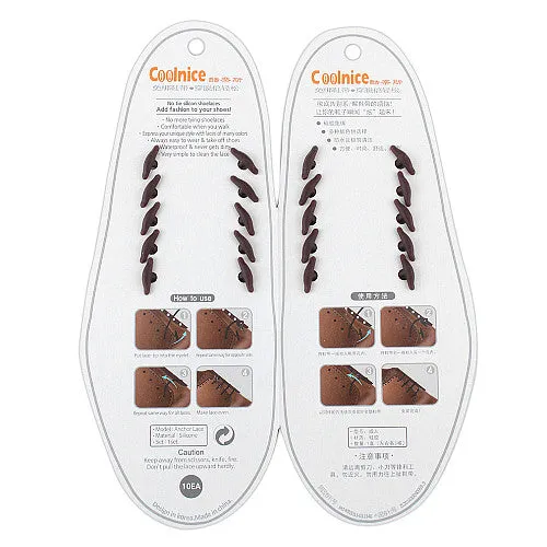 No-Tie Elastic Silicone Shoelaces For Leather Shoes