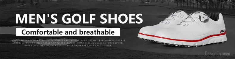 PGM XZ166 white mens golf shoes waterproof spike less golf shoes