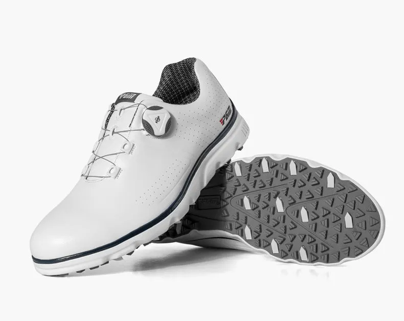 PGM XZ166 white mens golf shoes waterproof spike less golf shoes