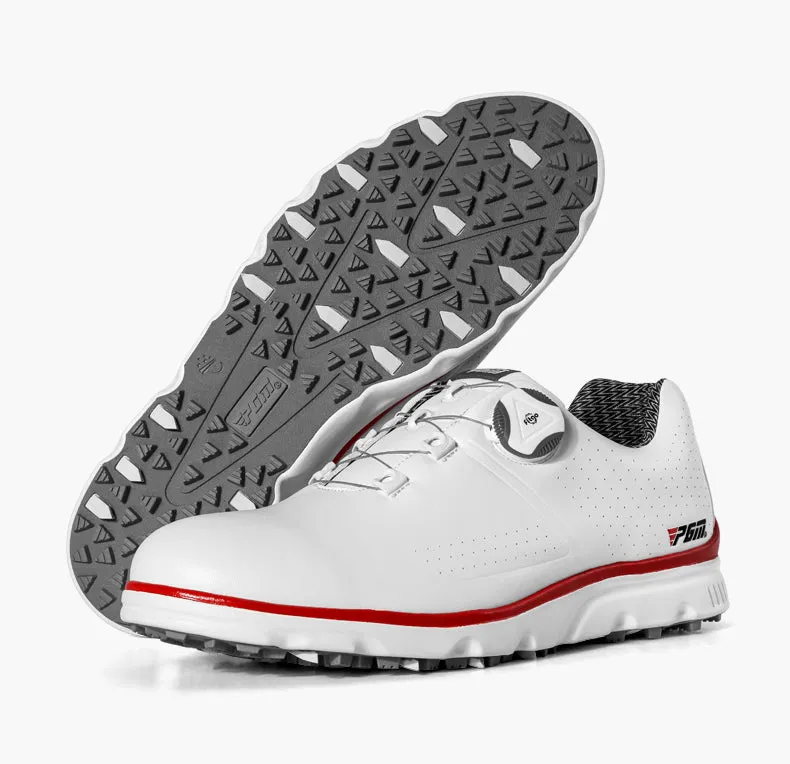 PGM XZ166 white mens golf shoes waterproof spike less golf shoes