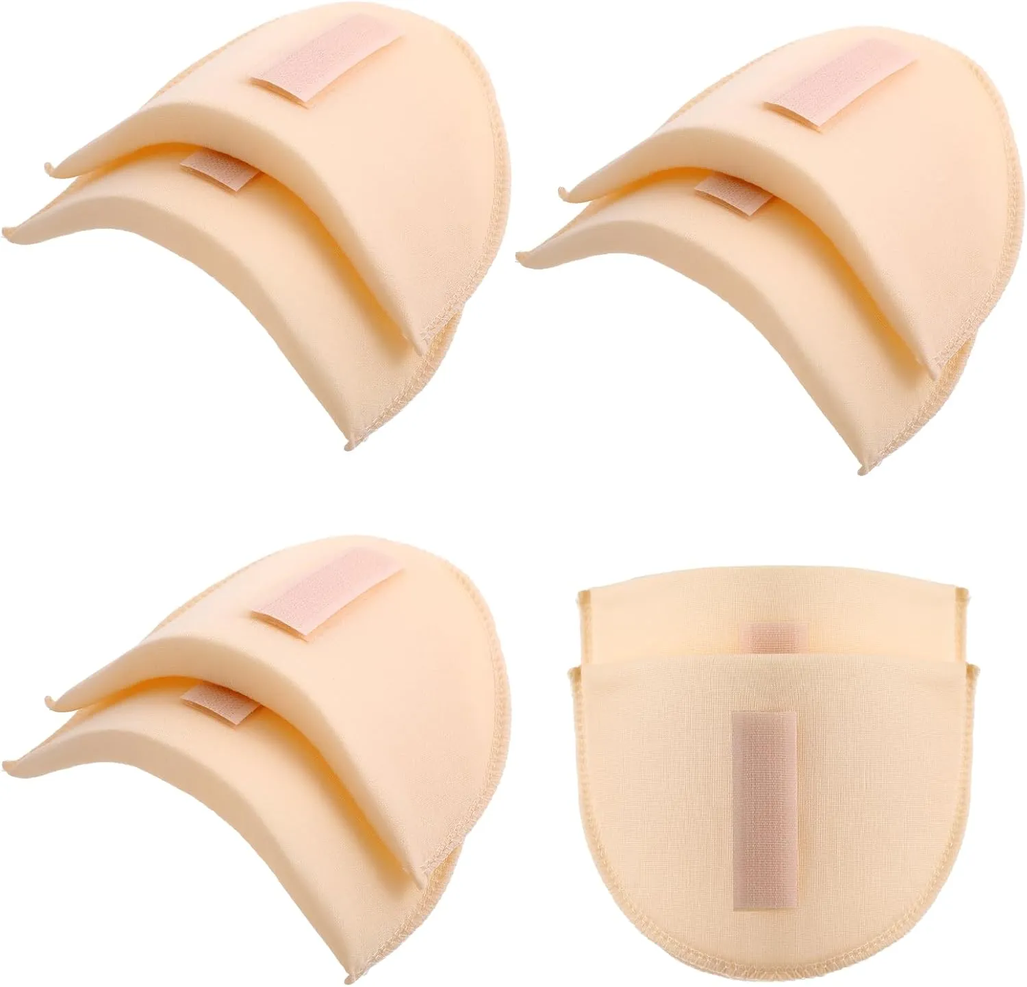 Ptwola 4 Pairs Set-in Shoulder Pads 1.5cm(0.6in) Thickening Foam Sponge Pads Breathable Sloping Shoulder High Low Shoulder Enhancer Sewing Supplies for Men Women Clothing Suit T-Shirt Blazer
