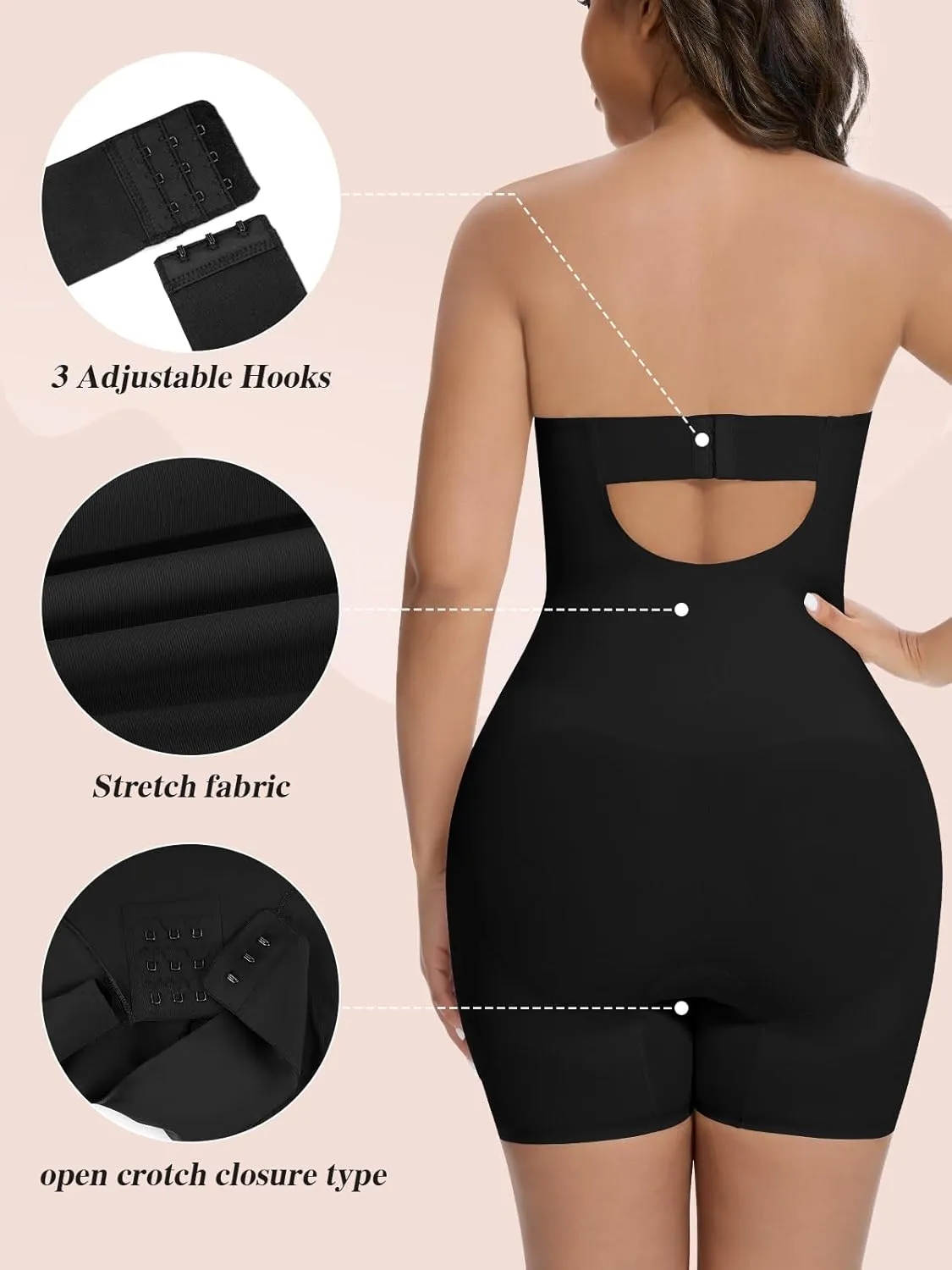 Slimers Strapless Shapewear Tummy Control: Strapless Body Shaper For Women With Built In Bra - Shapewear Bodysuit for Dress