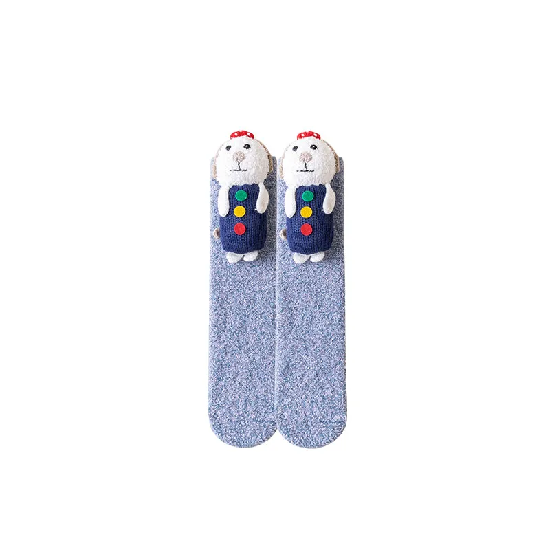Sweetnana Cozy Crew Socks, Fuzzy Warm Stockings, Anti-Slip Thickened Winter Socks, Cute Lounge Wear, Super Soft Tube Socks
