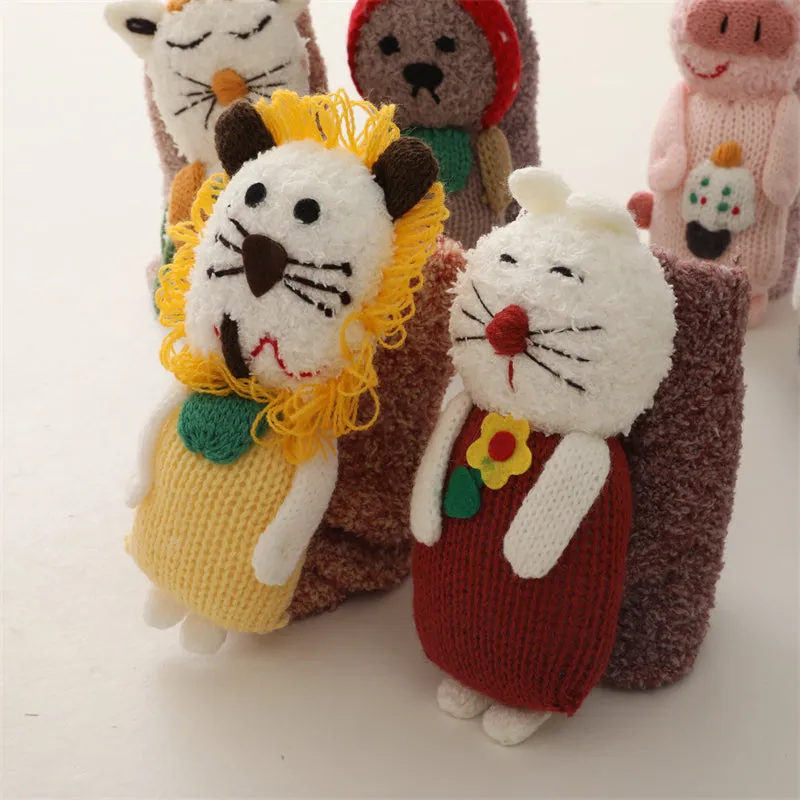 Sweetnana Cozy Crew Socks, Fuzzy Warm Stockings, Anti-Slip Thickened Winter Socks, Cute Lounge Wear, Super Soft Tube Socks