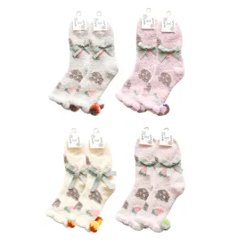 Sweetnana Super Soft Cozy Crew Socks for Women, Thickened Non-Slip Lounge Wear Socks, Cute and Comfortable for Winter Days