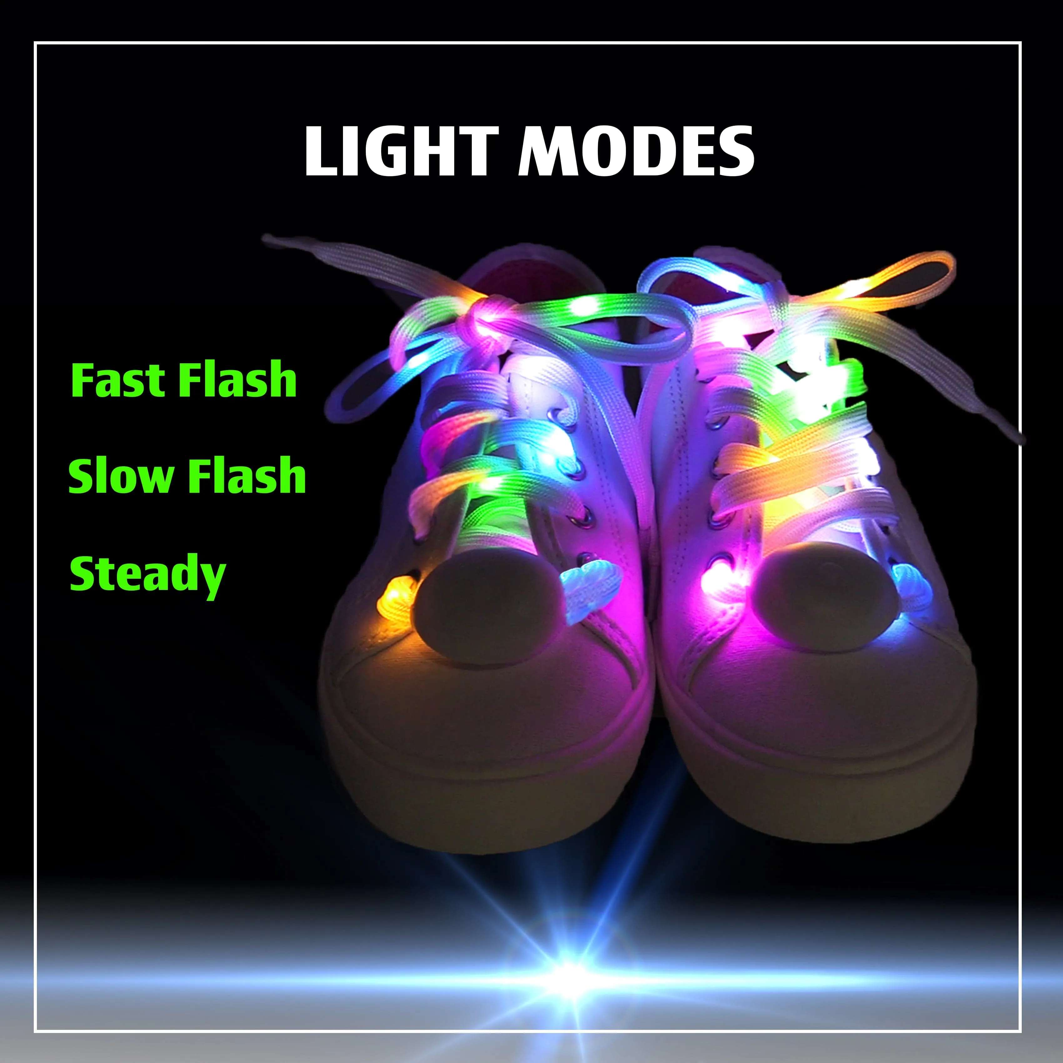The Noodley Kids 5 Color LED Light Up Shoe Laces