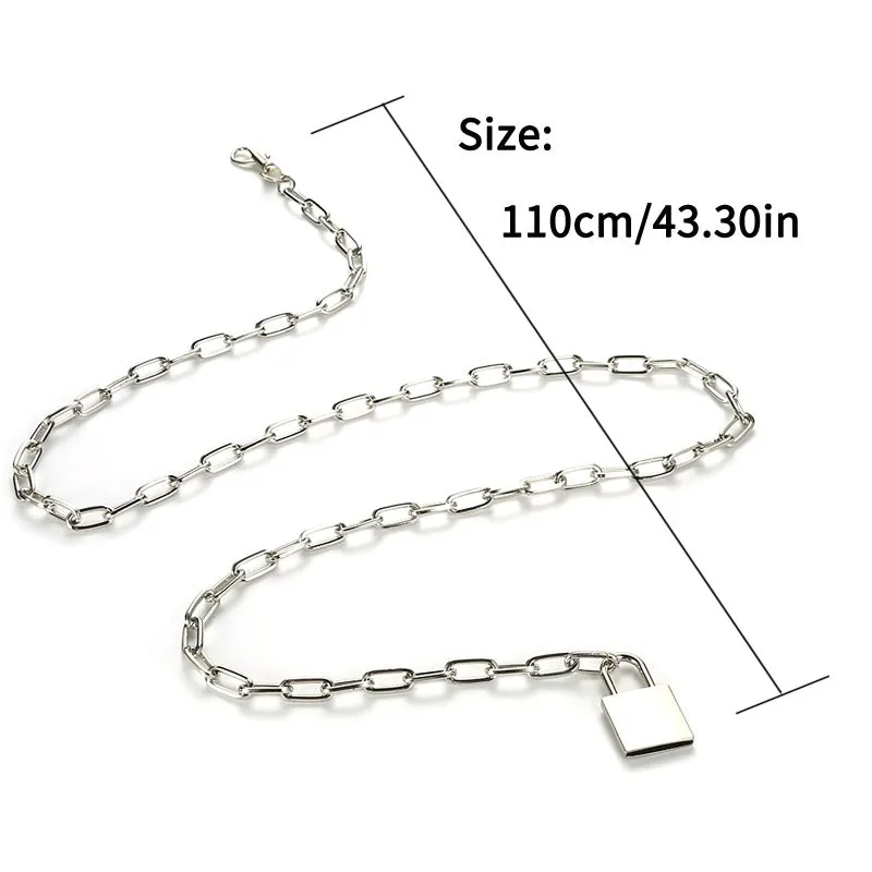 Women's Metal Waist Chain / Body Chains / Gothic Style Belt With Padlock